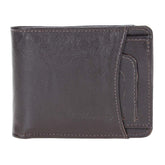 Carteira Masculina DH Couros Couro Legítimo Café Compacta 8 Cartões Porta-Moedas