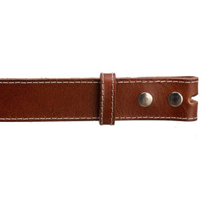 Cinto Country Marrom Couro Legítimo Fivela Vaquejada Removível Estilo Masculino Durável