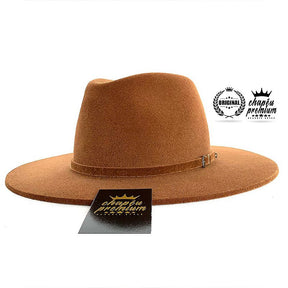 Chapéu Fedora Marrom Unissex Aveludado Aba Reta 7,5cm Estiloso Premium