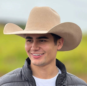 Chapéu Pralana Arena Feltro Bege Cowboy Unissex Lã Resistente Estilo Country Premium