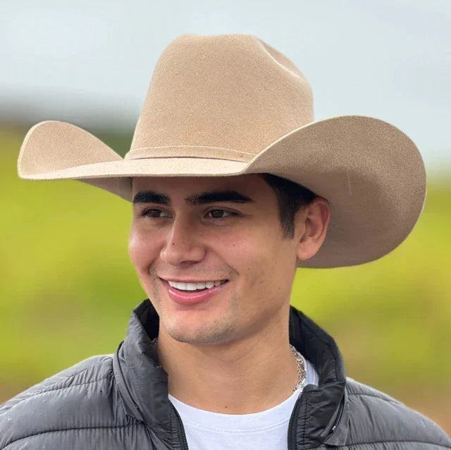 Chapéu de Feltro Pralana Arena Bege Unissex para Rodeio e Cavalgar