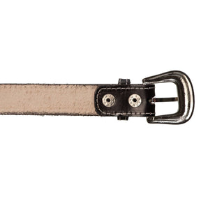 Cinto Infantil Campero Liso Café Couro Legítimo Fivela Simples Ajustável