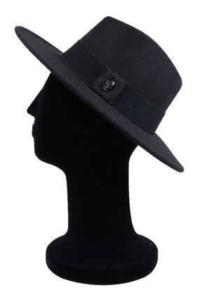 Chapéu Fedora Preto Edição Skull Caveira Fosca Aba Reta 7cm Unissex Estiloso
