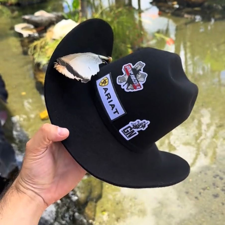 Chapéu Country Ariat Preto de Lã Premium: Estilo Tradicional e Conforto Duradouro