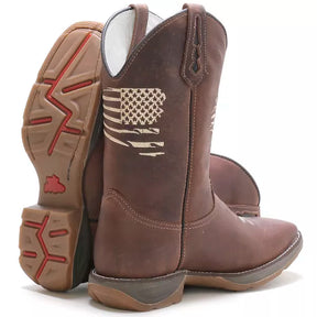 Bota Masculina Workboot General High Country Couro Crazy Horse Café Resistente e Confortável