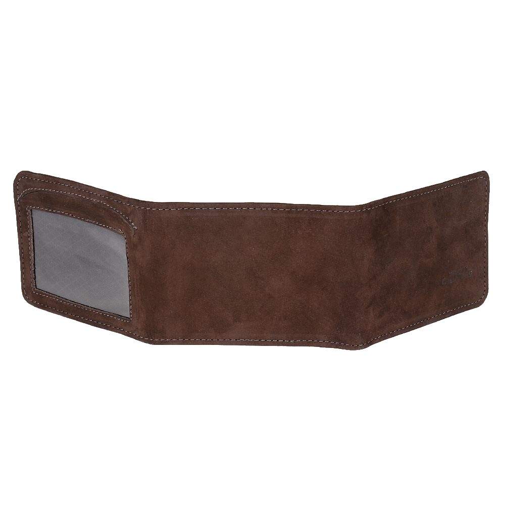 Carteira Masculina DH Couros Pequena de Couro Legítimo Marrom Compacta