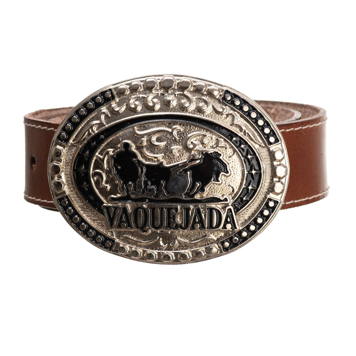 Cinto Country Marrom Couro Legítimo Fivela Vaquejada Removível Estilo Masculino Durável