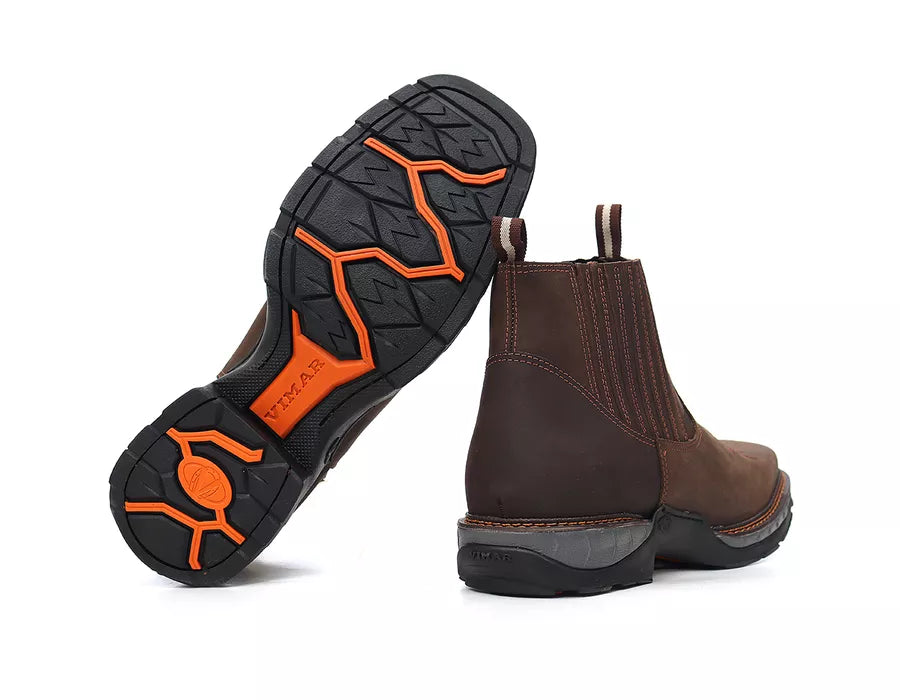 Workboot Vimar Boots 82081 Couro Legítimo Crazy Horse Café Sola Tundra Conforto