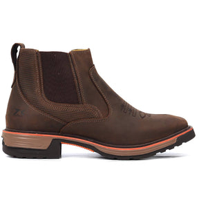 Botina Work Zebu Original 93116: Couro Rústico Graxo com Conforto Gel