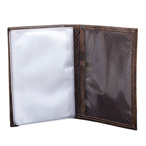 Carteira Masculina de Couro Marrom DH Couros Compacta Zíper Divisórias Cartões Moedas