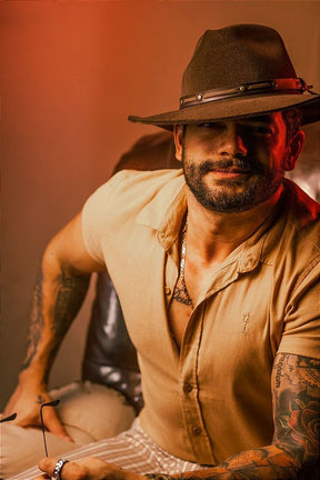 Chapéu Country Unissex Gusttavo Ferrugem Premium Aba Curvada Estilo Sertanejo Autêntico