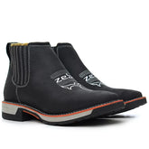 Botina Zebu Original Work Gel Masculina Couro Rustic Preto Conforto e Estilo