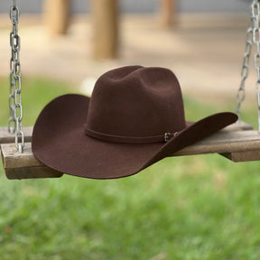 Chapéu Cury Americano Marrom de Feltro, Aba Larga, Estiloso e Confortável